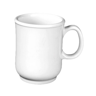 Thunder Group ML901I 8 Oz. NuStone Ivory Melamine with Handle Bulbous Mug