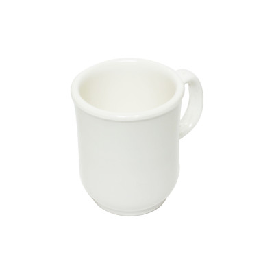 Thunder Group ML901I 8 Oz. NuStone Ivory Melamine with Handle Bulbous Mug