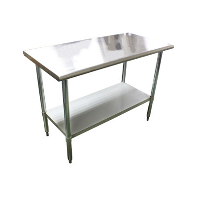 Thunder Group SLWT43036F 36" W x 30" D Galvanized Steel 18 Gauge Work Table