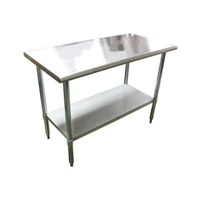 Thunder Group SLWT43036F 36" W x 30" D Galvanized Steel 18 Gauge Work Table