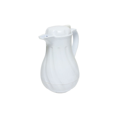 Thunder Group PLWS020WT 20 Oz. White Polycarbonate and Polypropylene Beverage Server