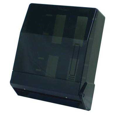 Thunder Group PLFTD395 Black Transparent Plastic Multi-Fold Paper Towel Dispenser