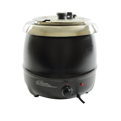 Thunder Group SEJ35000C 10.5 Qt. Black Aluminum Body Soup Warmer - 120 Volts