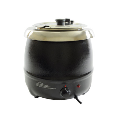 Thunder Group SEJ35000C 10.5 Qt. Black Aluminum Body Soup Warmer - 120 Volts