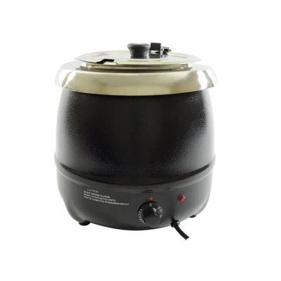 Thunder Group SEJ35000C 10.5 Qt. Black Aluminum Body Soup Warmer - 120 Volts