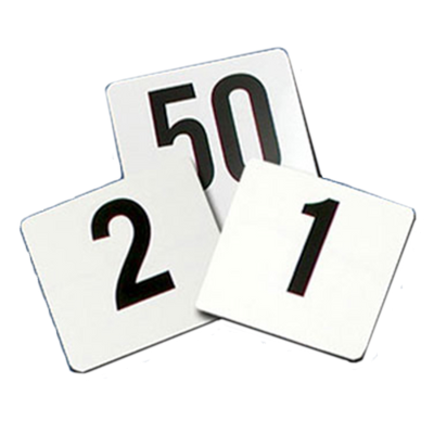 Thunder Group PLTN4100 4&quot; x 4&quot; Plastic Table 1 to 100 Number Cards