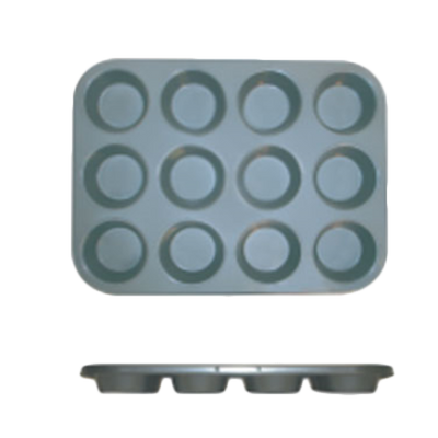 Thunder Group SLKMP012 3.5 Oz. per Compartment Carbon Steel Muffin Pan