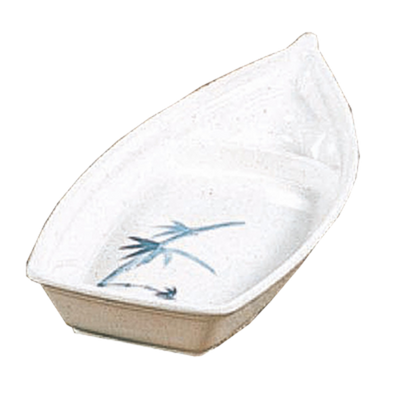 Thunder Group 8006BB 54 Oz. Blue Bamboo Melamine Sushi Boat