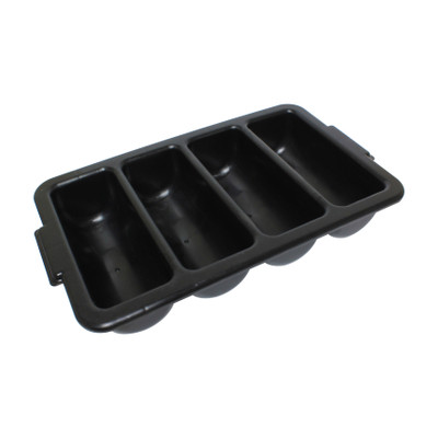 Thunder Group PLFCCB001B Black Polypropylene Cutlery Box