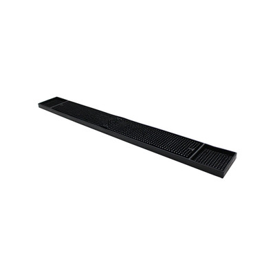 Thunder Group PLBM027BL 3.25" W x 27" H Black Plastic Non-Slip Bar Mat