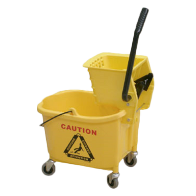 Thunder Group PLWB361 36 Qt. Yellow Plastic Mop Bucket or Wringer Combination