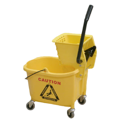 Thunder Group PLWB361 36 Qt. Yellow Plastic Mop Bucket or Wringer Combination