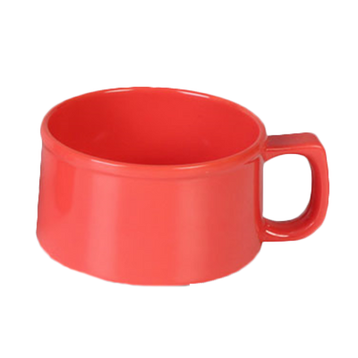Thunder Group CR9016RD 10 Oz. Orange Melamine Soup Mug with C-Handle