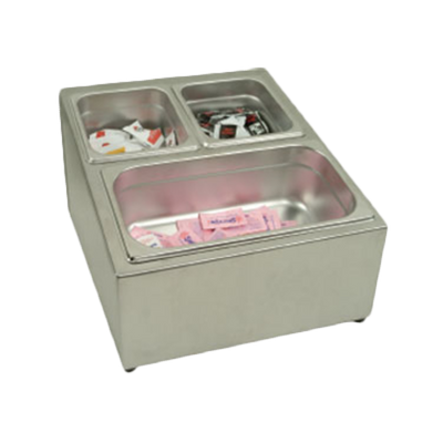Thunder Group SLFC002 Stainless Steel 3-Compartments Condiment Packet Holder