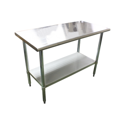 Thunder Group SLWT43072F 72" W x 30" D Galvanized Steel 18 Gauge Work Table