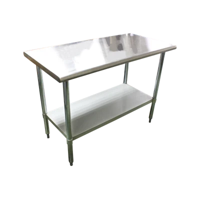 Thunder Group SLWT43072F 72" W x 30" D Galvanized Steel 18 Gauge Work Table