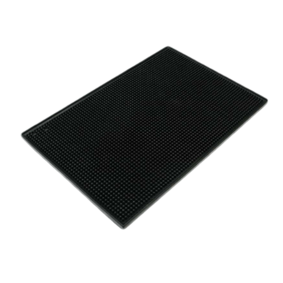 Thunder Group PLSVM1218BL 12" x 18" Black Plastic Bar Service Mat