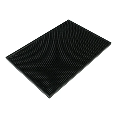 Thunder Group PLSVM1218BL 12" x 18" Black Plastic Bar Service Mat
