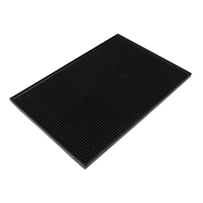 Thunder Group PLSVM1218BL 12" x 18" Black Plastic Bar Service Mat