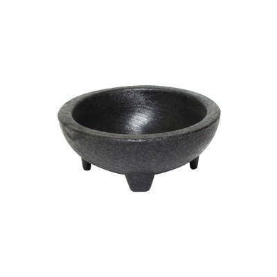 Thunder Group PLMJ004BK 4 Oz. Black Plastic Molcajete Salsa Bowl