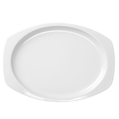 Thunder Group NS211W 11.5" W x 7.5" D NuStone White Melamine Rectangular Platter