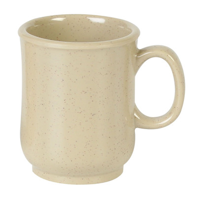 Thunder Group ML901S 8 Oz. NuStone Sand Melamine with Handle Bulbous Mug