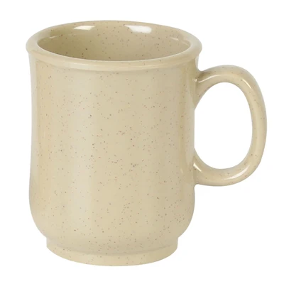 Thunder Group ML901S 8 Oz. NuStone Sand Melamine with Handle Bulbous Mug