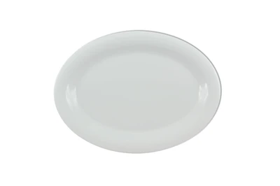 Thunder Group CR212W 12" W x 9" D White Melamine Oval Platter