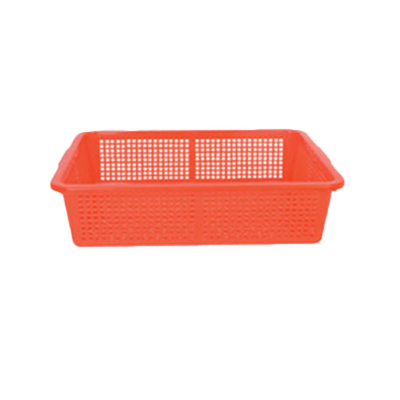 Thunder Group PLFB003 18" W x 13.75" D Plastic Rectangular Perforated Colander or Basket