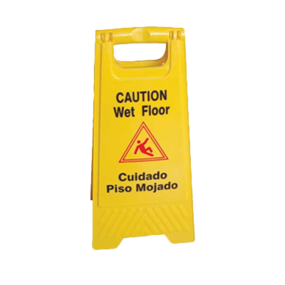 Thunder Group PLWFC024 24" Tall x 12" Wide Yellow Plastic Fold-Up Safety Floor Sign