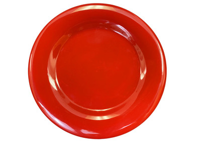 Thunder Group CR010PR 10.5" Dia. Pure Red Melamine Round Wide Rim Plate
