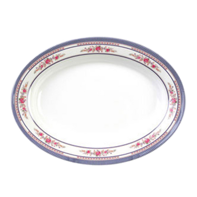 Thunder Group 2016AR 16" W x 11.63" D Melamine Rose Oval Platter
