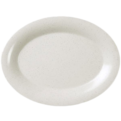Thunder Group AD212WS 12" W x 9" D Melamine Oval San Marino Platter