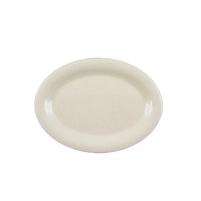 Thunder Group AD212WS 12" W x 9" D Melamine Oval San Marino Platter
