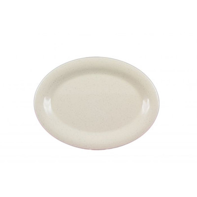 Thunder Group AD212WS 12" W x 9" D Melamine Oval San Marino Platter