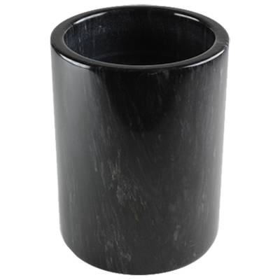 Thunder Group MRWC001R 4.5" Dia. Black Marble Round Wine Cooler