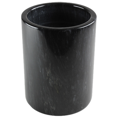 Thunder Group MRWC001R 4.5" Dia. Black Marble Round Wine Cooler
