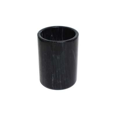 Thunder Group MRWC001R 4.5" Dia. Black Marble Round Wine Cooler