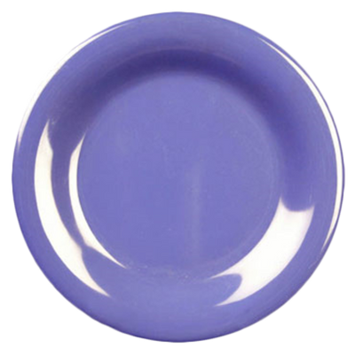 Thunder Group CR009BU 9.25" Dia. Purple Melamine Round Wide Rim Plate