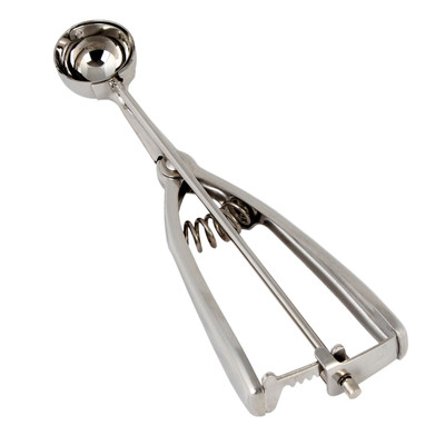 Thunder Group SLDA100 0.38 Oz. Stainless Steel Ambidextrous Twin Grip Handle Disher