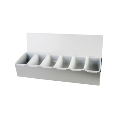 Thunder Group SLCN006 Silver Stainless Steel 6-Compartments Bar Condiment Dispenser