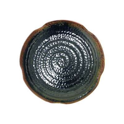 Thunder Group 1810TM 10.5" Dia. Melamine Tenmoku Lotus Plate