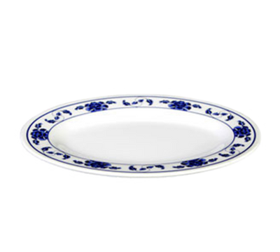 Thunder Group 2008TB 8" W x 6" D Melamine Lotus Oval Platter