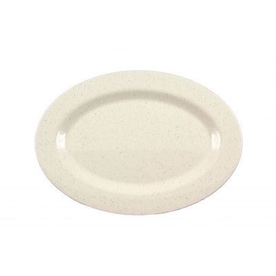 Thunder Group AD214WS 14" W x 10" D Melamine Oval San Marino Platter