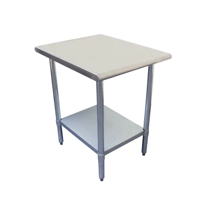 Thunder Group SLWT42418F 18" W x 24" D Galvanized Steel 18 Gauge Work Table
