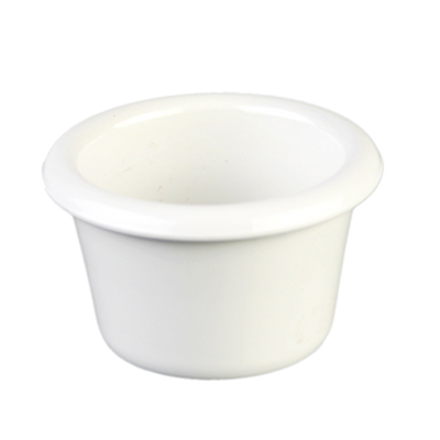 Thunder Group ML534B1 1.5 Oz. Bone Melamine Round Smooth Ramekin