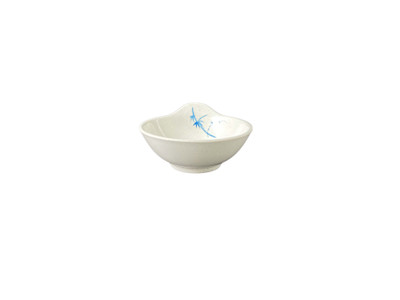 Thunder Group 3501BB 7 Oz. Melamine Blue Bamboo Sauce Bowl