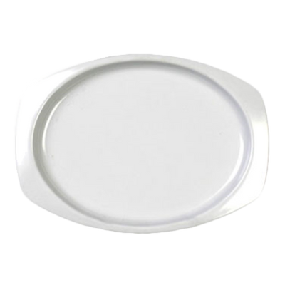 Thunder Group NS215W 15" W x 10.63" D NuStone White Melamine Rectangular Platter