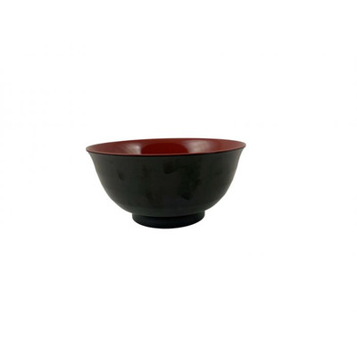 Thunder Group 5570JBR 38 Oz. Two Tone Melamine Round Donburi or Soba Soup Bowl