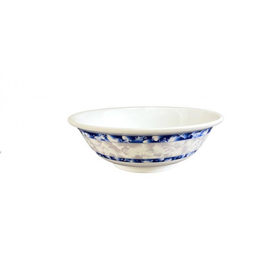 Thunder Group 5095DL 96 Oz. Melamine Blue Dragon Round Rimless Bowl